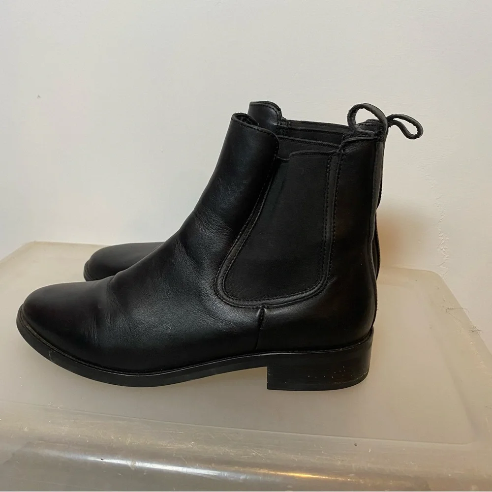 Thursday Boot Company Black Leather Chelsea Ankle Boots